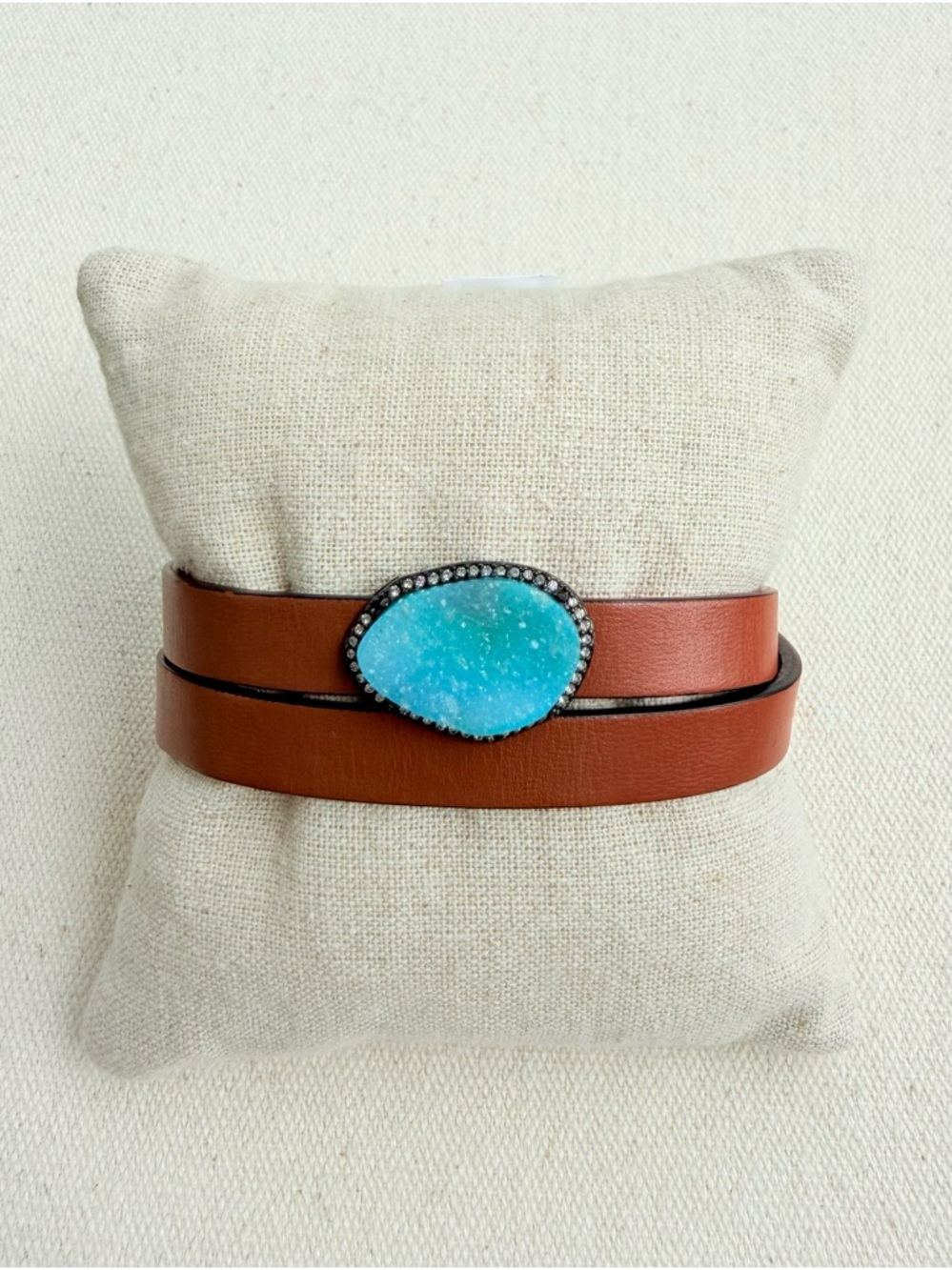 *Pave Set Druzy Bracelet Charm Set* Keep Collective Retired Double Band
